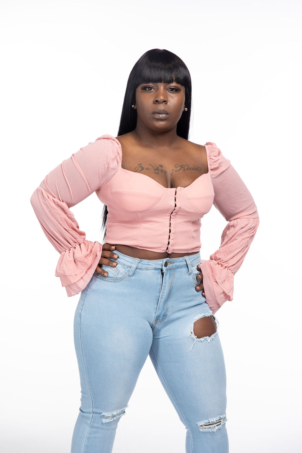 Flirty Pink Ruffle Crop Top