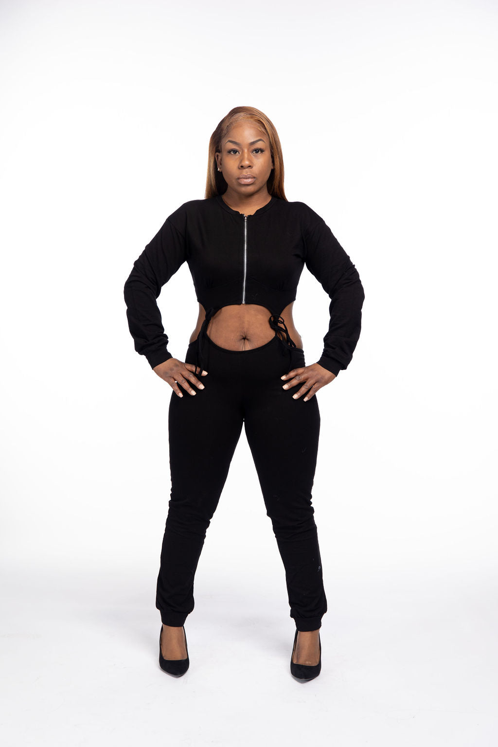 Zip & Tie 2-Piece Jumpsuit